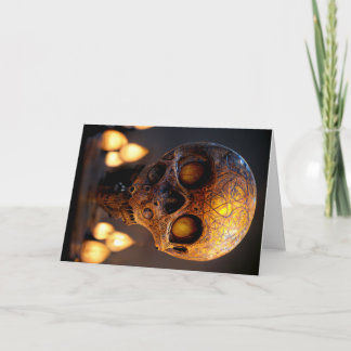 Tarjeta de Halloween de calavera