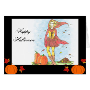 Tarjeta de Halloween de Gloria de Otoño