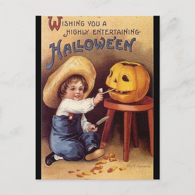 Tarjeta de Halloween de gran entretenimiento para  (Anverso)