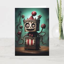 Tarjeta de Halloween de Jack-in-a-Box fantasmal