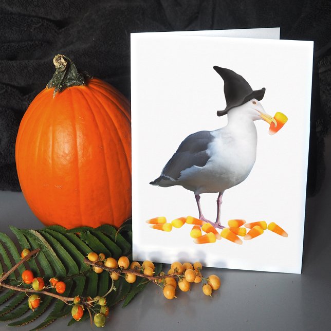 Tarjeta de Halloween de la Bruja Seagull (Subido por el creador)