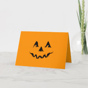 Tarjeta de Halloween de la calabaza de Smilin