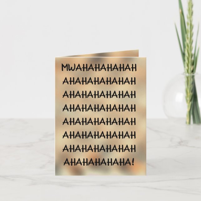 Tarjeta de Halloween de la Ría del Mal (naranja y  (Anverso)