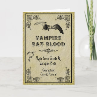 Tarjeta de Halloween de la sangre del palo de