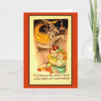 Tarjeta de Halloween de las brujas