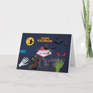 Tarjeta de Halloween de Las Vegas