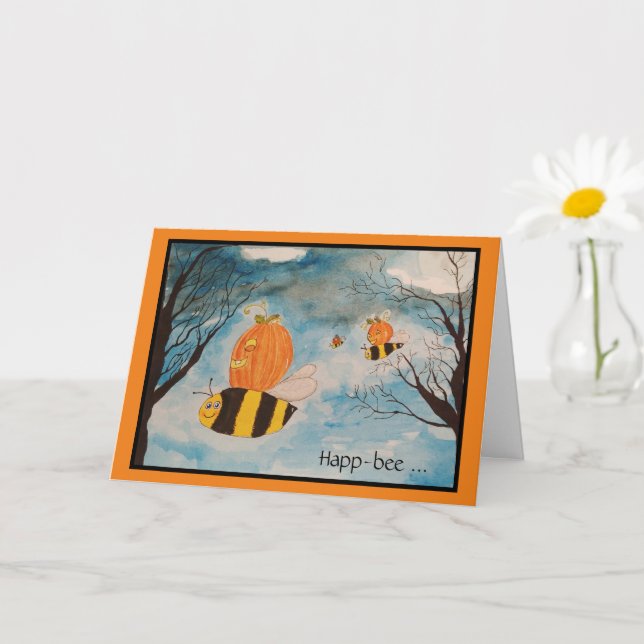 Tarjeta de Halloween de los Farolillos del naranja (Planta pequeña)