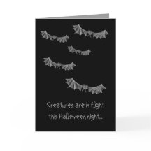 tarjeta de Halloween de murciélagos