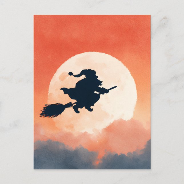 Tarjeta de Halloween de noche espantosa (Anverso)