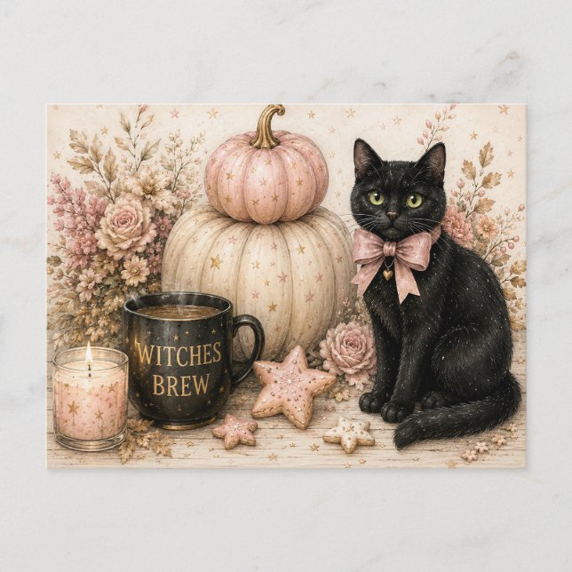 Tarjeta de Halloween de Otoño Espeluznante (Anverso)