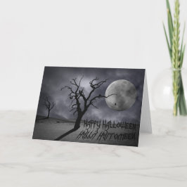 Tarjeta de Halloween de Paisaje Sombrío