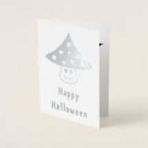 Tarjeta de Halloween de Relieve metalizado de vamp