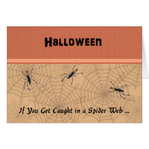 Tarjeta de Halloween de telaraña