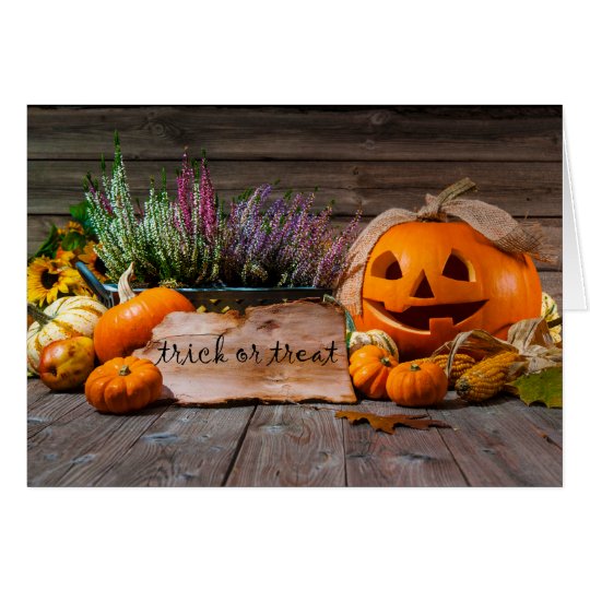 Tarjeta de Halloween del truco o de la invitación