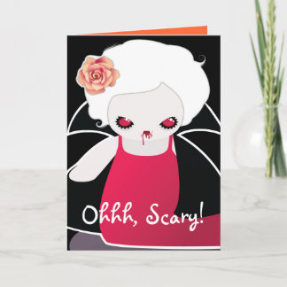 Tarjeta de Halloween del vampiro para los niños -
