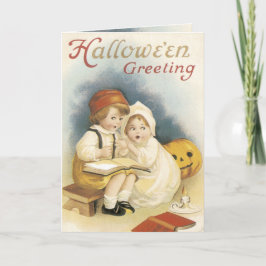 Tarjeta de Halloween del vintage