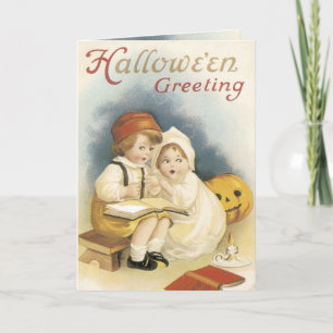 Tarjeta de Halloween del vintage