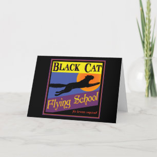 Tarjeta de Halloween del vintage de la escuela de