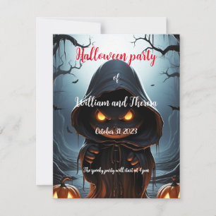 Tarjeta de Halloween espeluznante