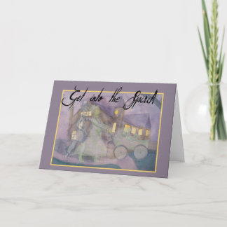 Tarjeta de Halloween fantasma familiar
