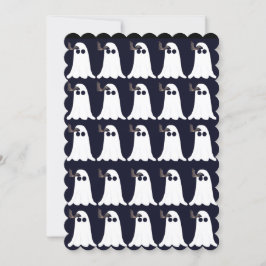 Tarjeta de Halloween Fantasma y Bats