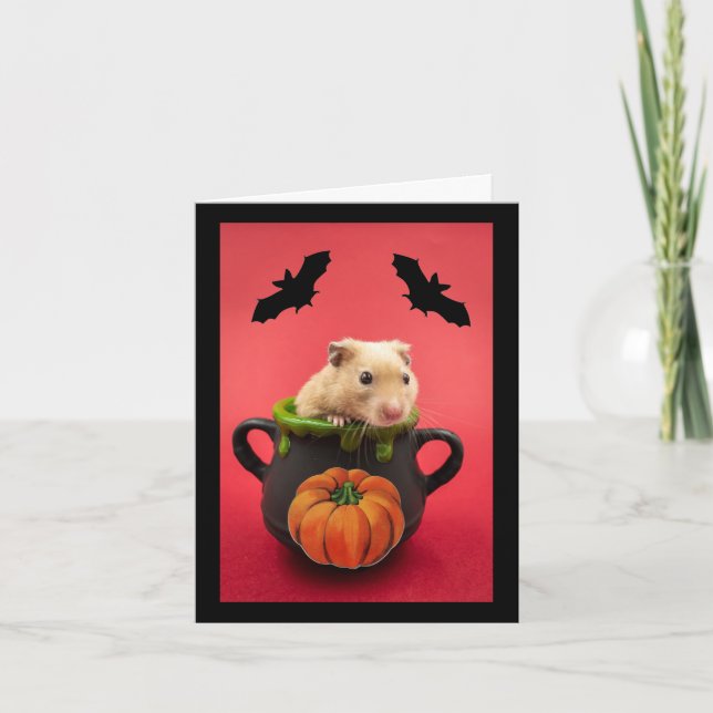 Tarjeta de Halloween Feliz Hammie (Anverso)