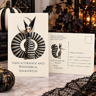 Tarjeta de Halloween gótica y extravagante