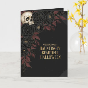 Tarjeta de Halloween inquietantemente hermosa