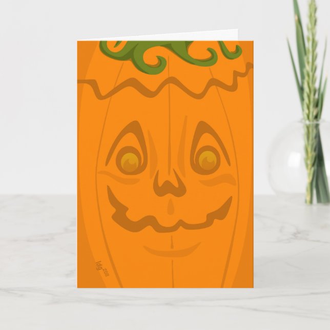 Tarjeta de Halloween Jack o' Lantern (Anverso)