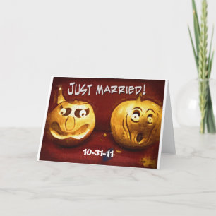 Tarjeta de Halloween Just Married