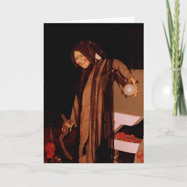 Tarjeta de Halloween 'La Bruja de Halloween' (Anverso)