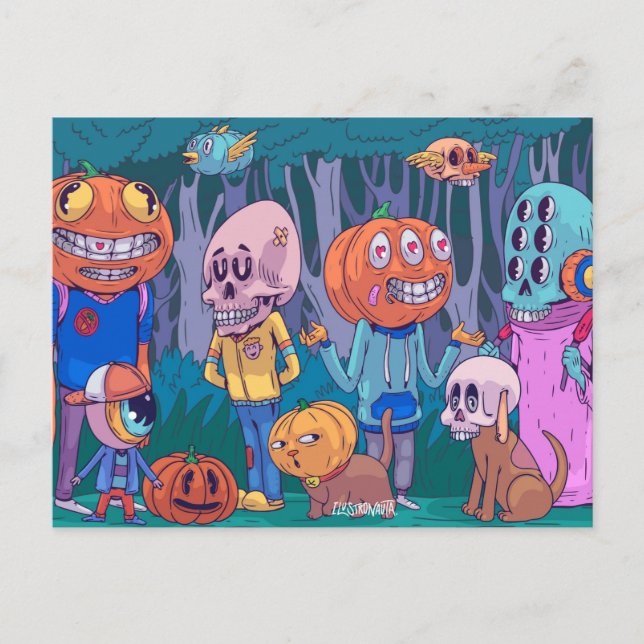 Tarjeta de Halloween Linda (Anverso)