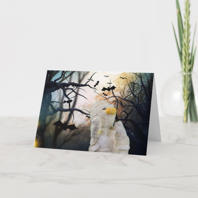 Tarjeta de Halloween Momia (Anverso)