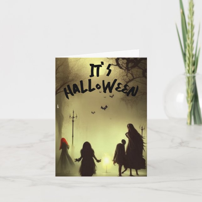 tarjeta de halloween oscuro (Anverso)