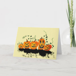 Tarjeta de Halloween para calabazas de mierda