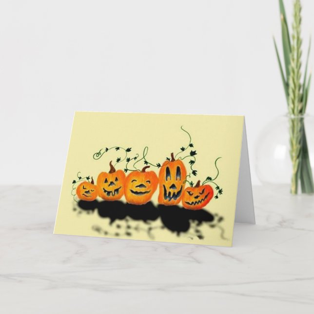 Tarjeta de Halloween para calabazas de mierda (Anverso)