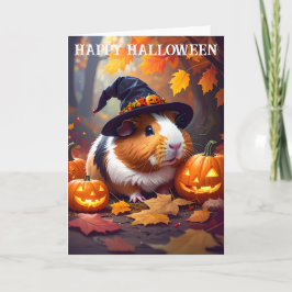 Tarjeta de halloween para cerdos de Guinea