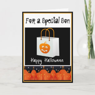Tarjeta de Halloween para el hijo