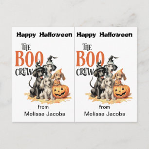 Tarjeta de Halloween para fiesta escolar de la pan