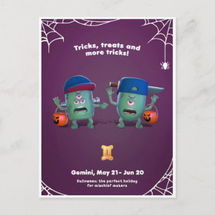 Tarjeta de Halloween para Géminis