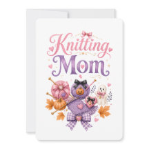 Tarjeta de Halloween para Mamá que Teje