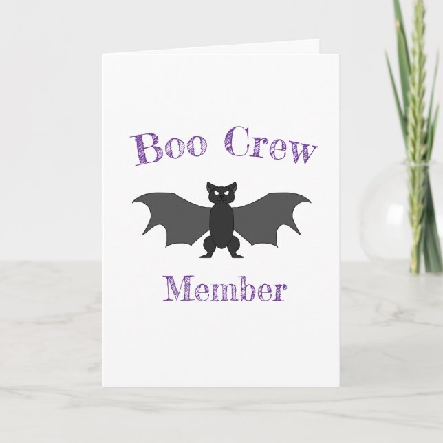 Tarjeta de Halloween para miembro de Boo Crew (Anverso)
