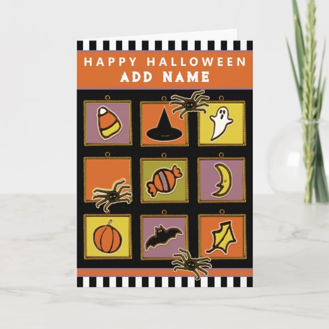 Tarjeta de Halloween para Niños Personalizados (Anverso)