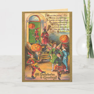 Tarjeta de Halloween para Niños Vintage