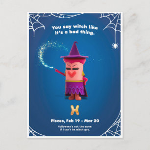 Tarjeta de Halloween para Piscis