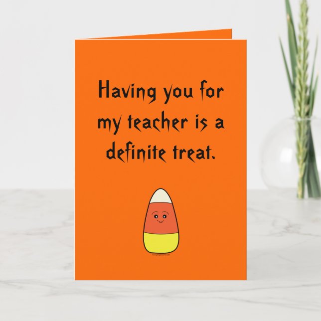 Tarjeta de Halloween para profesores (Anverso)