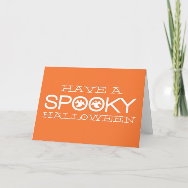 Tarjeta de Halloween para tipografía fantasmal (Anverso)