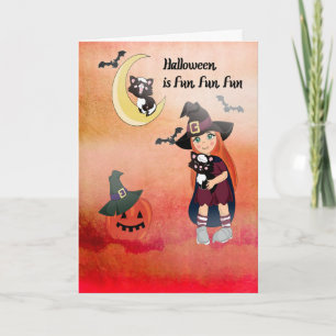 Tarjeta de Halloween para un niño pequeño