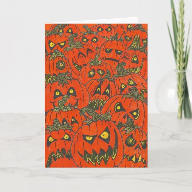 Tarjeta de Halloween "ROUGH PATCH" de calabaza enl (Anverso)