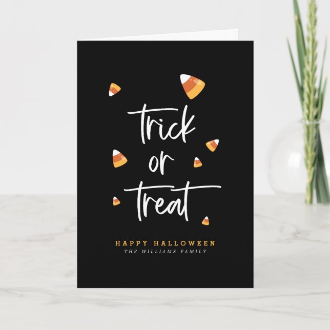 Tarjeta de Halloween Trick o Trek (Anverso)